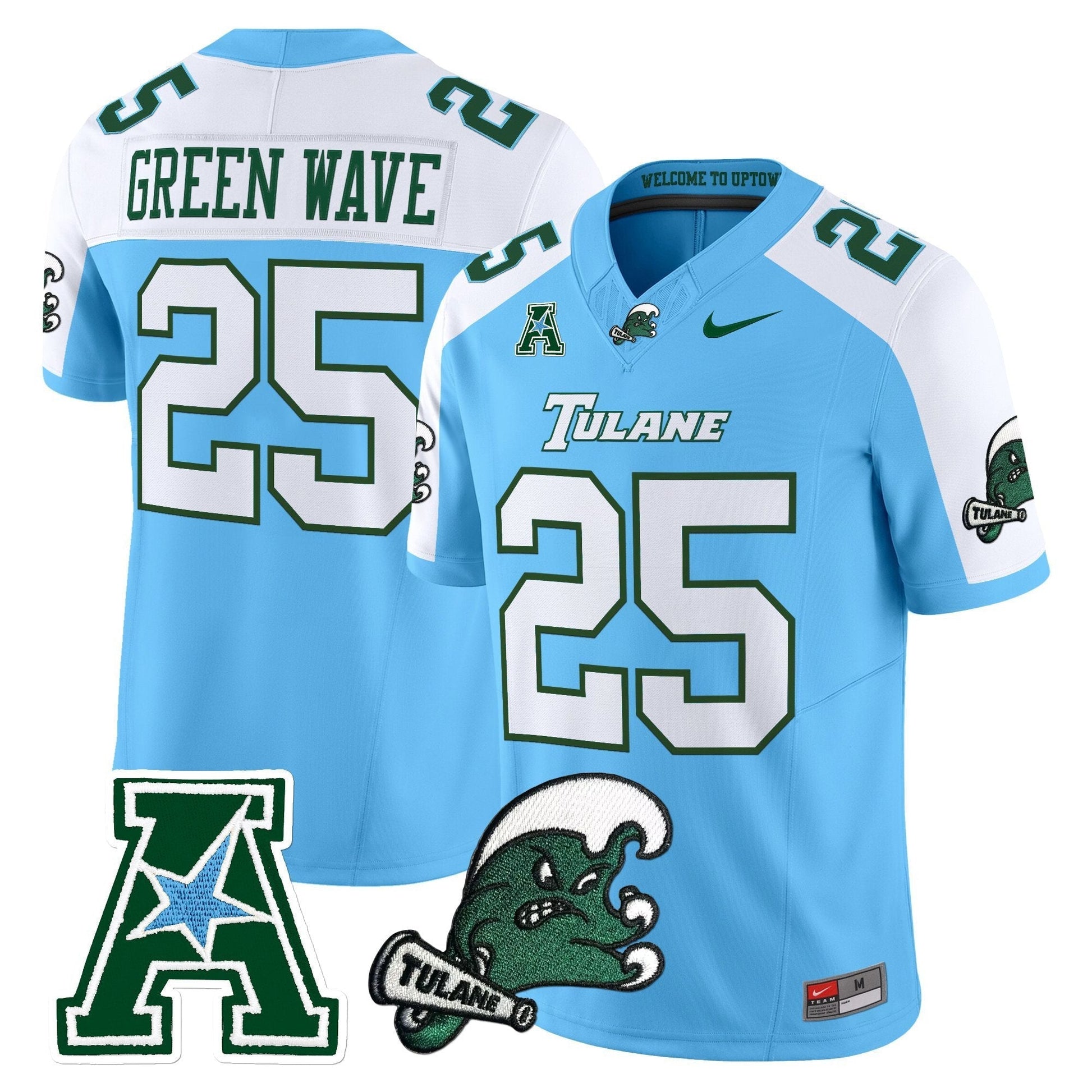 Blue Alternate - #25 Green Wave