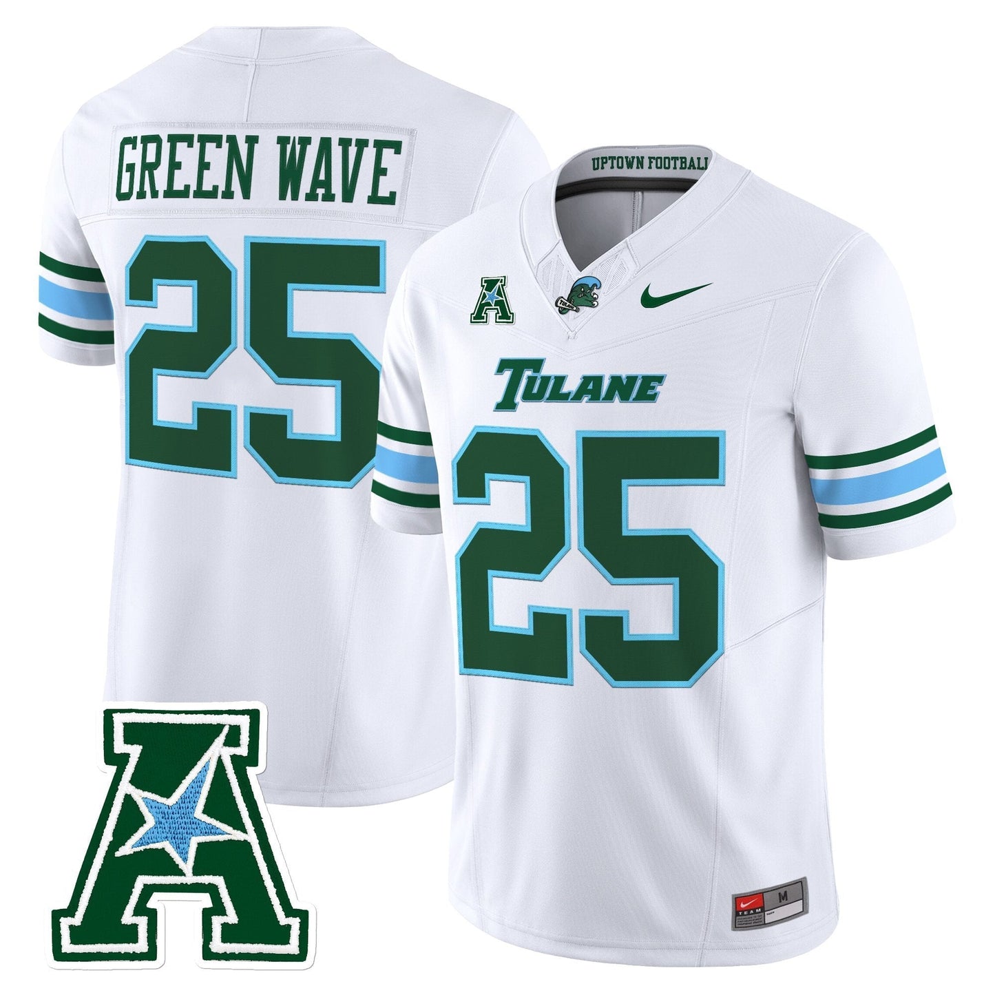 White - #25 Green Wave