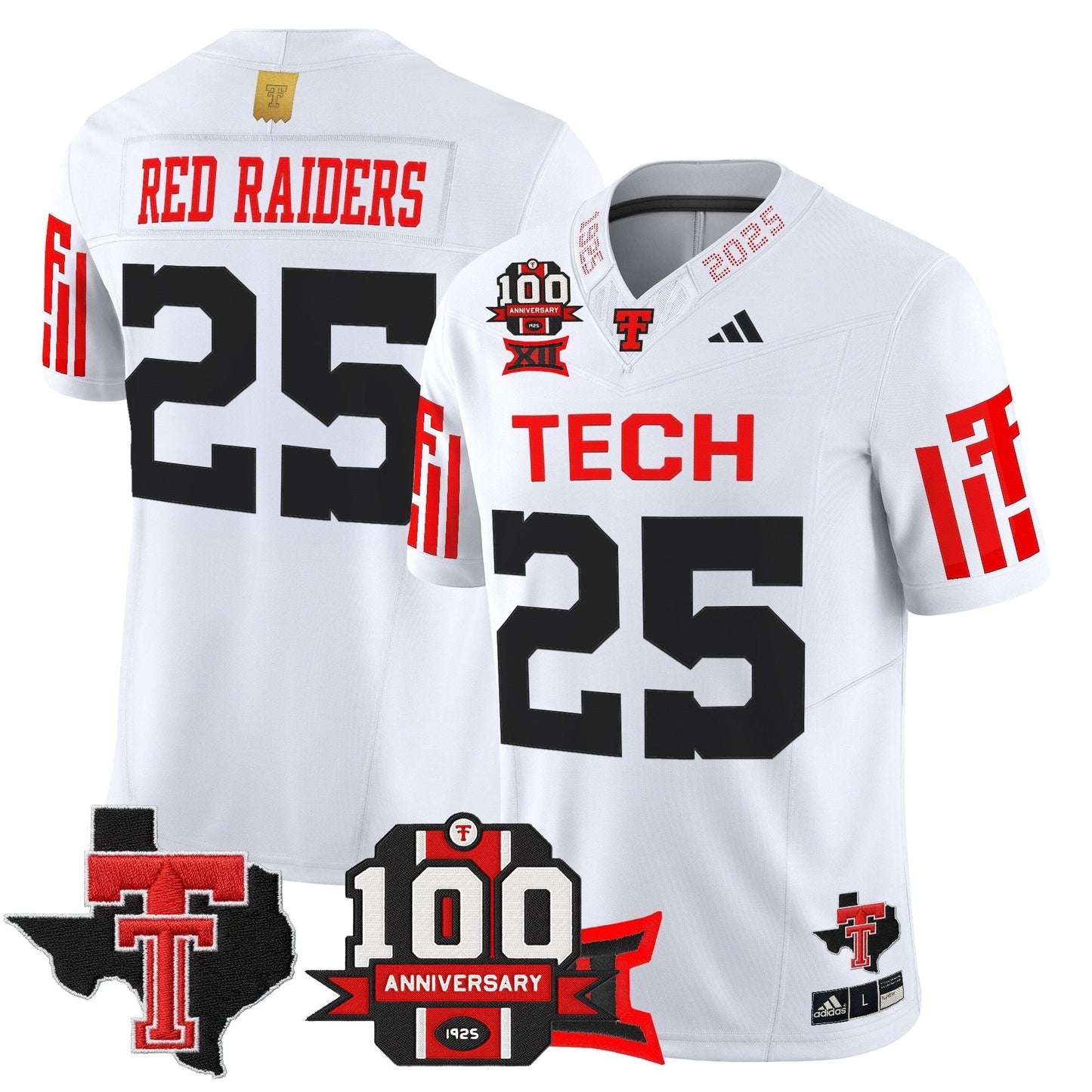 White - #25 Red Raiders