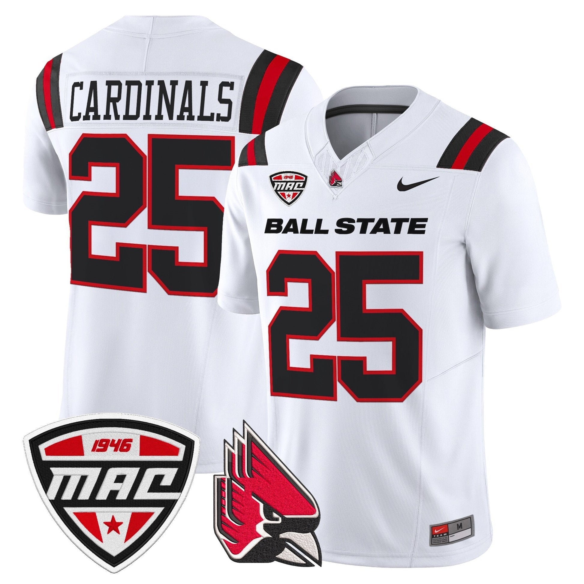 White - #25 Cardinals
