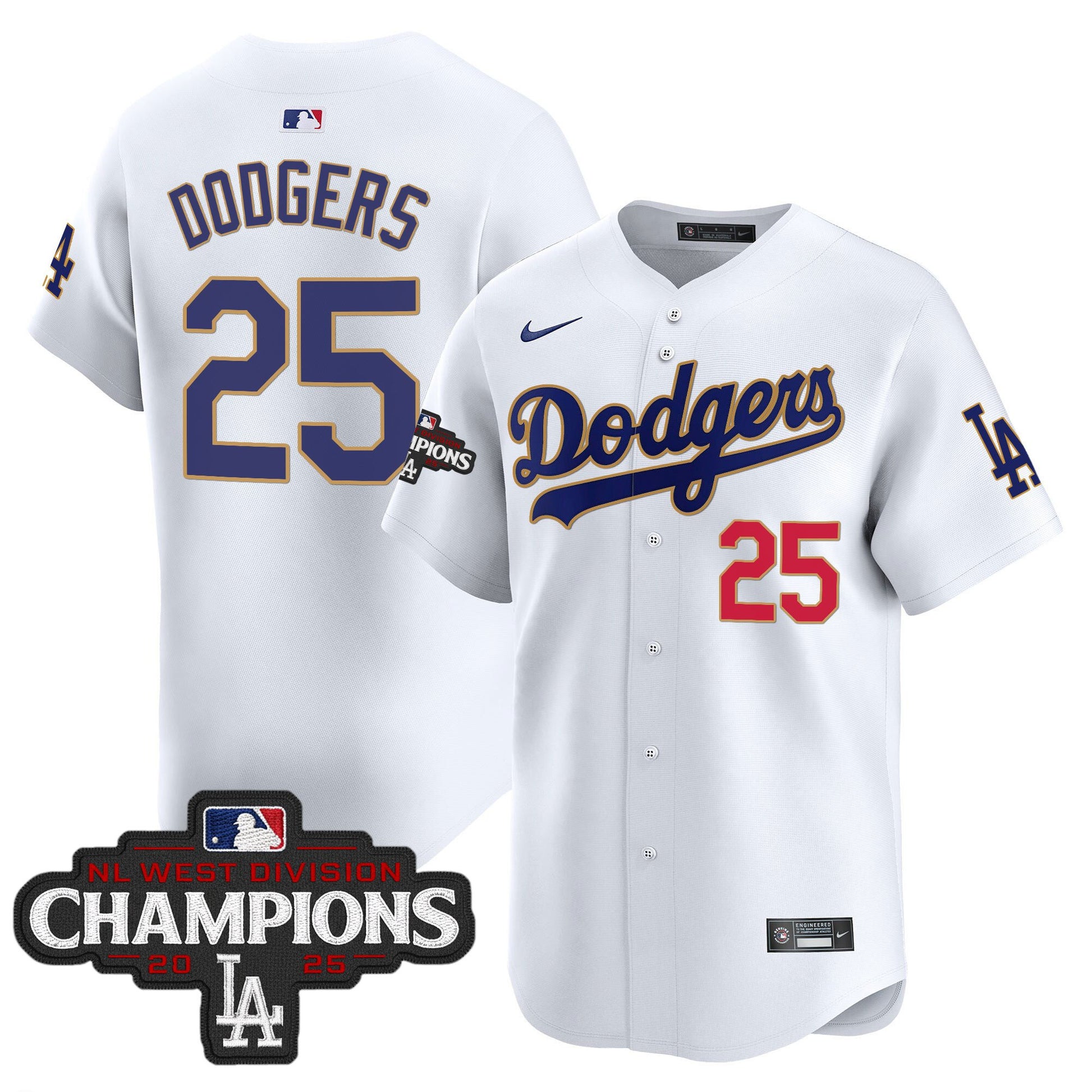 White - #25 Dodgers