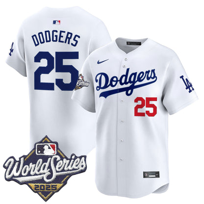 White - #25 Dodgers