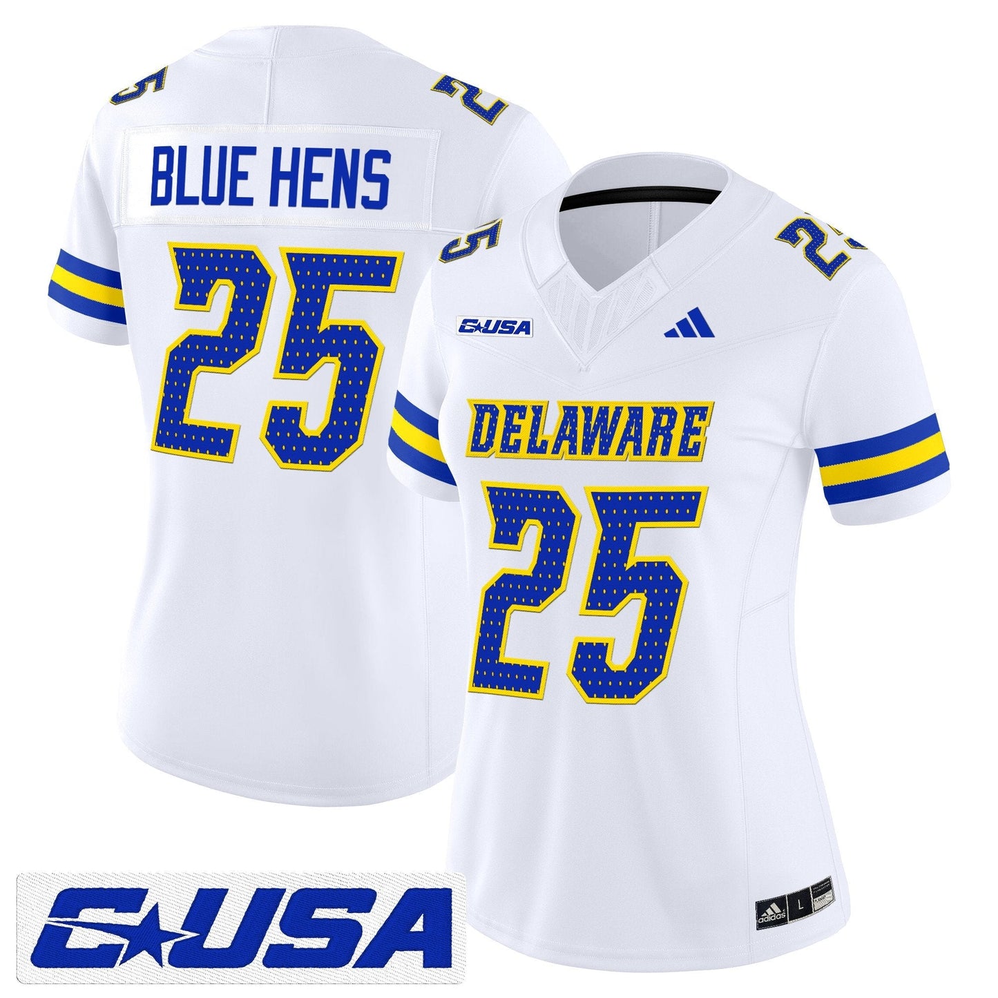 White - #25 Blue Hens