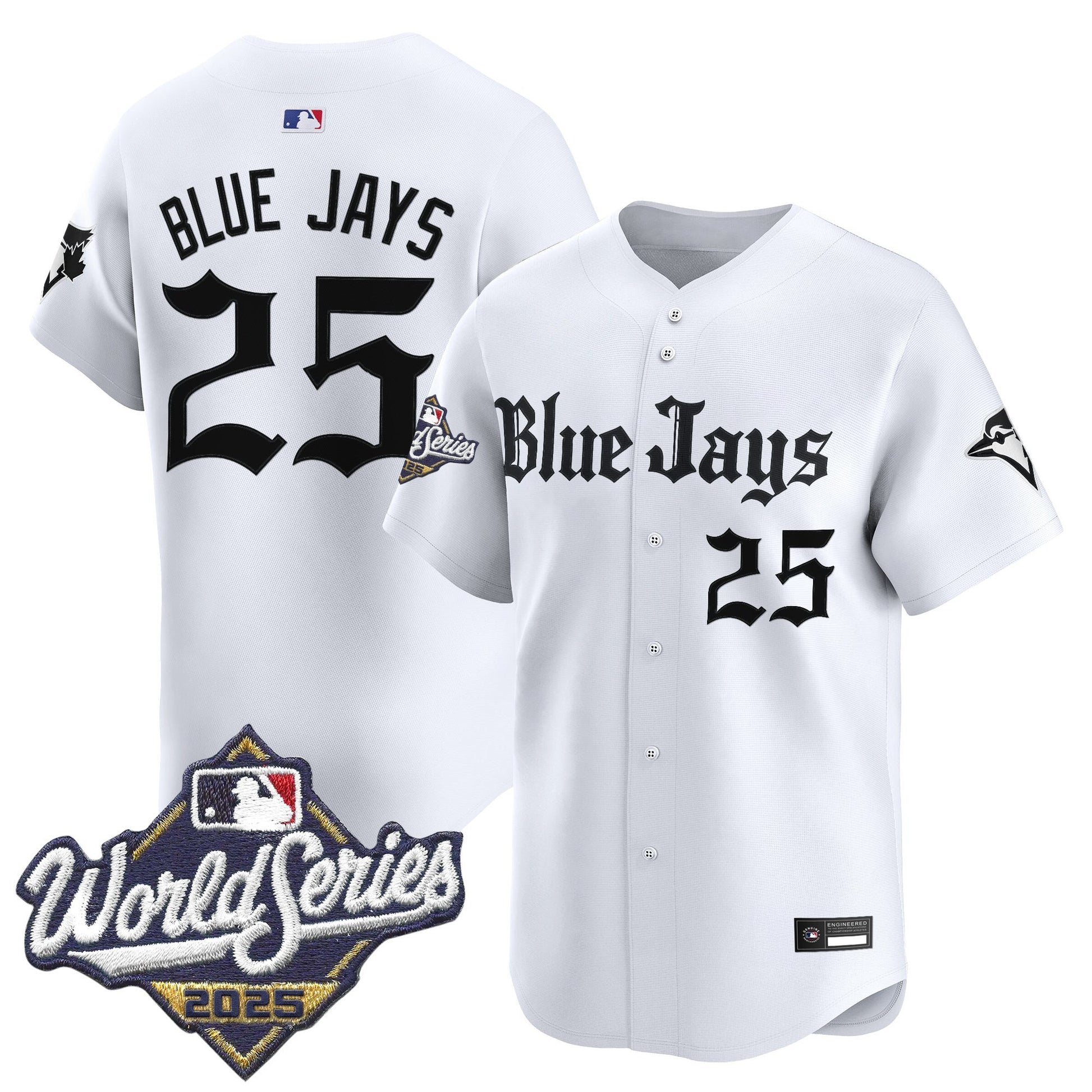 White - #25 Blue Jays