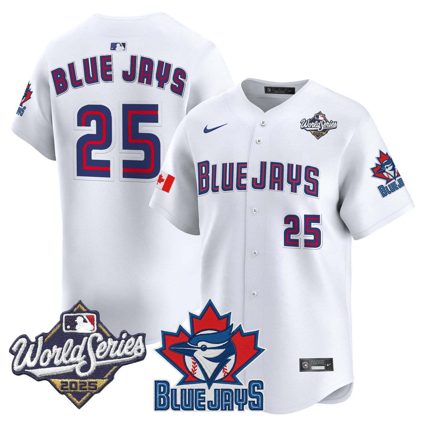 White - #25 Blue Jays