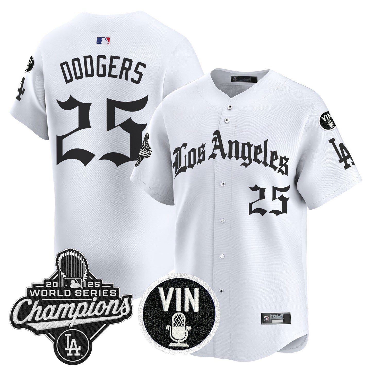 White - #25 Dodgers
