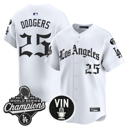 White - #25 Dodgers