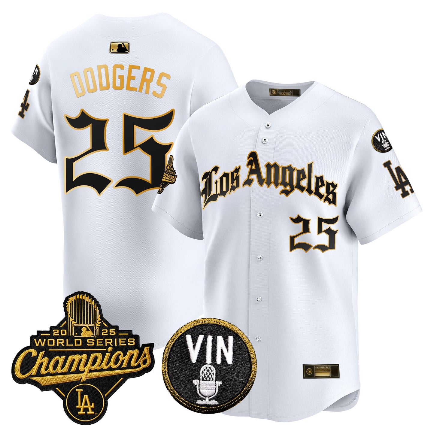 White Gold - #25 Dodgers