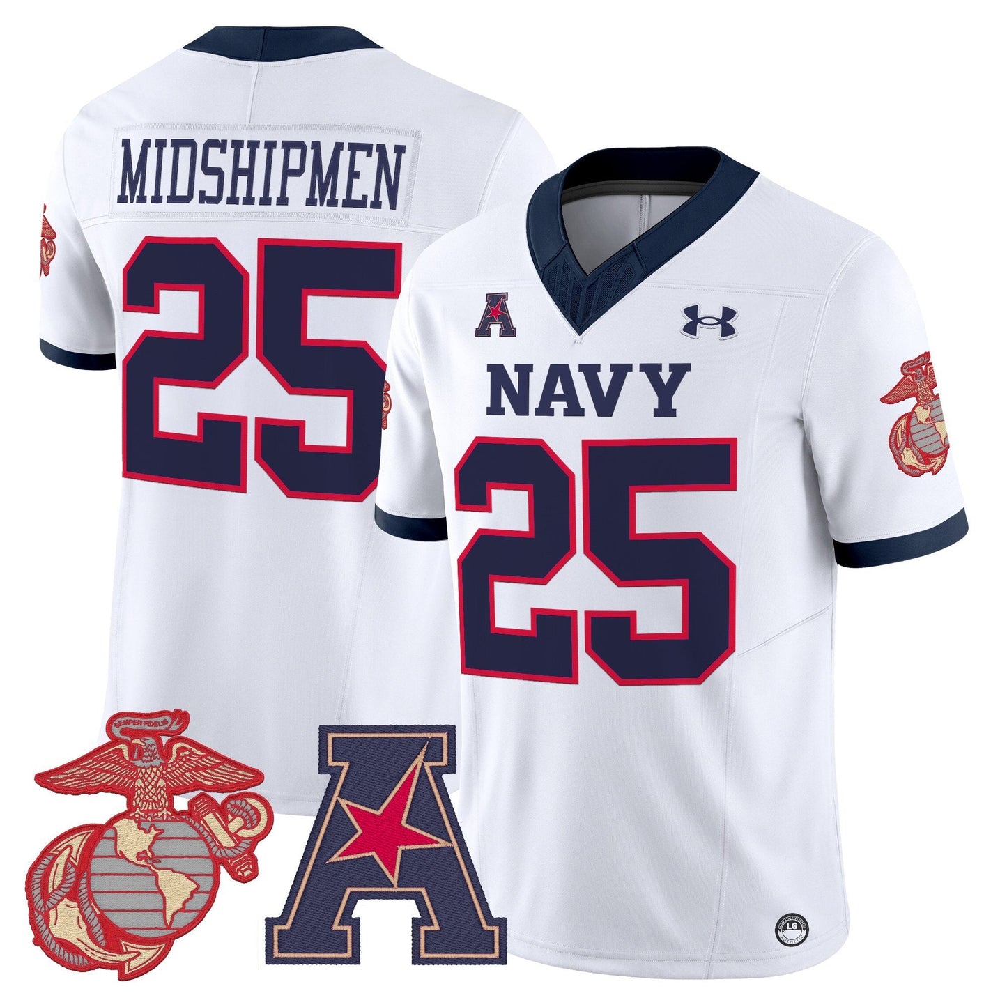 White - #25 Midshipmen
