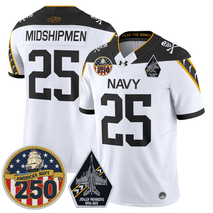 White - #25 Midshipmen