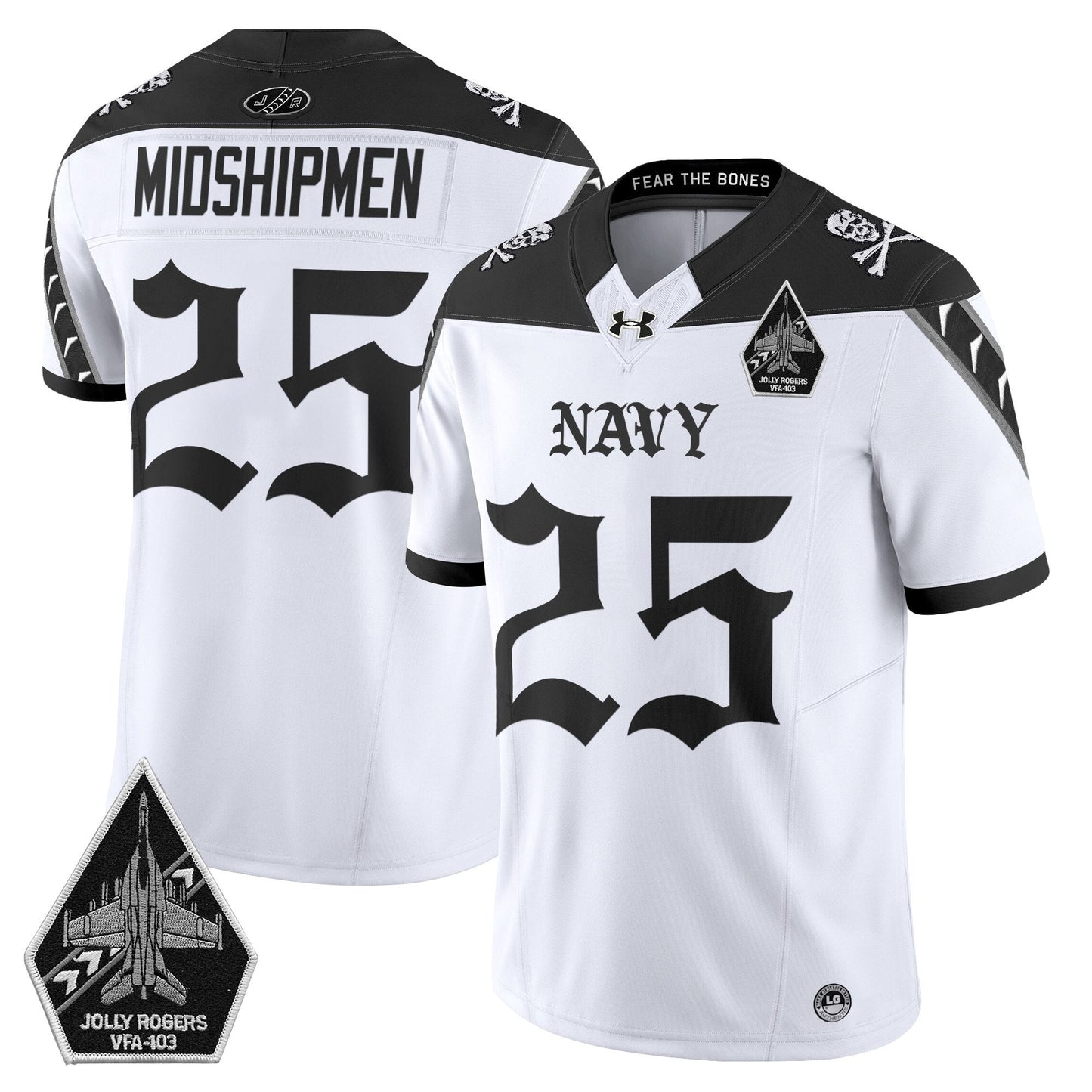 White - #25 Midshipmen