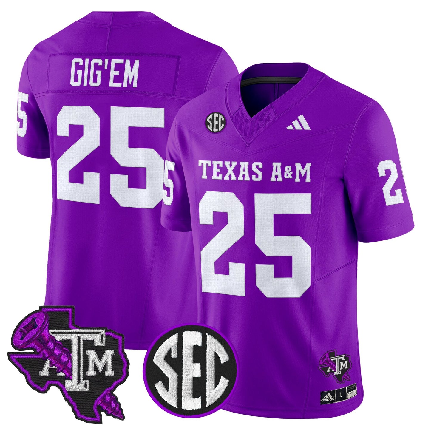 Purple - #25 Gig'Em