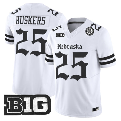 White - #25 Huskers