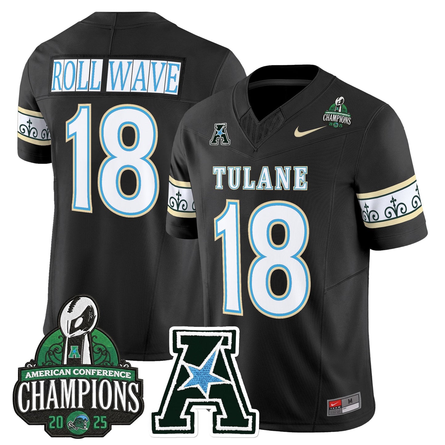 Black - #18 ROLL WAVE