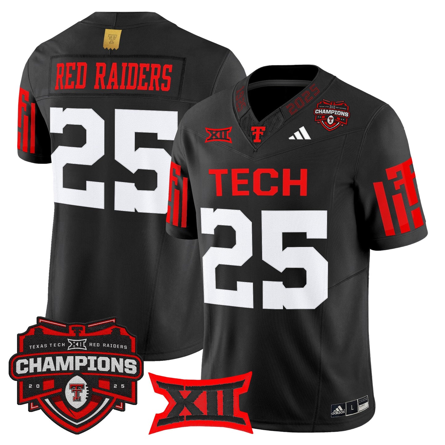 Black - #25 Red Raiders