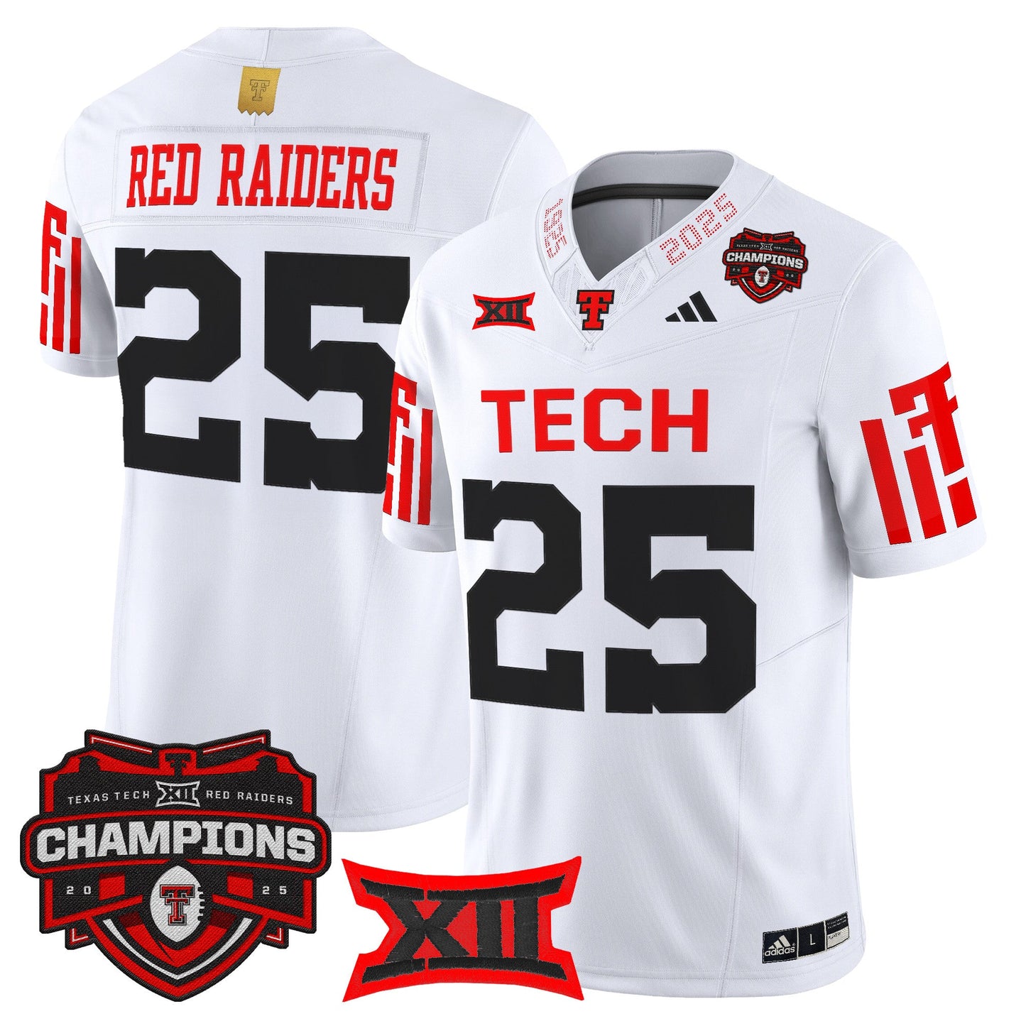 White - #25 Red Raiders