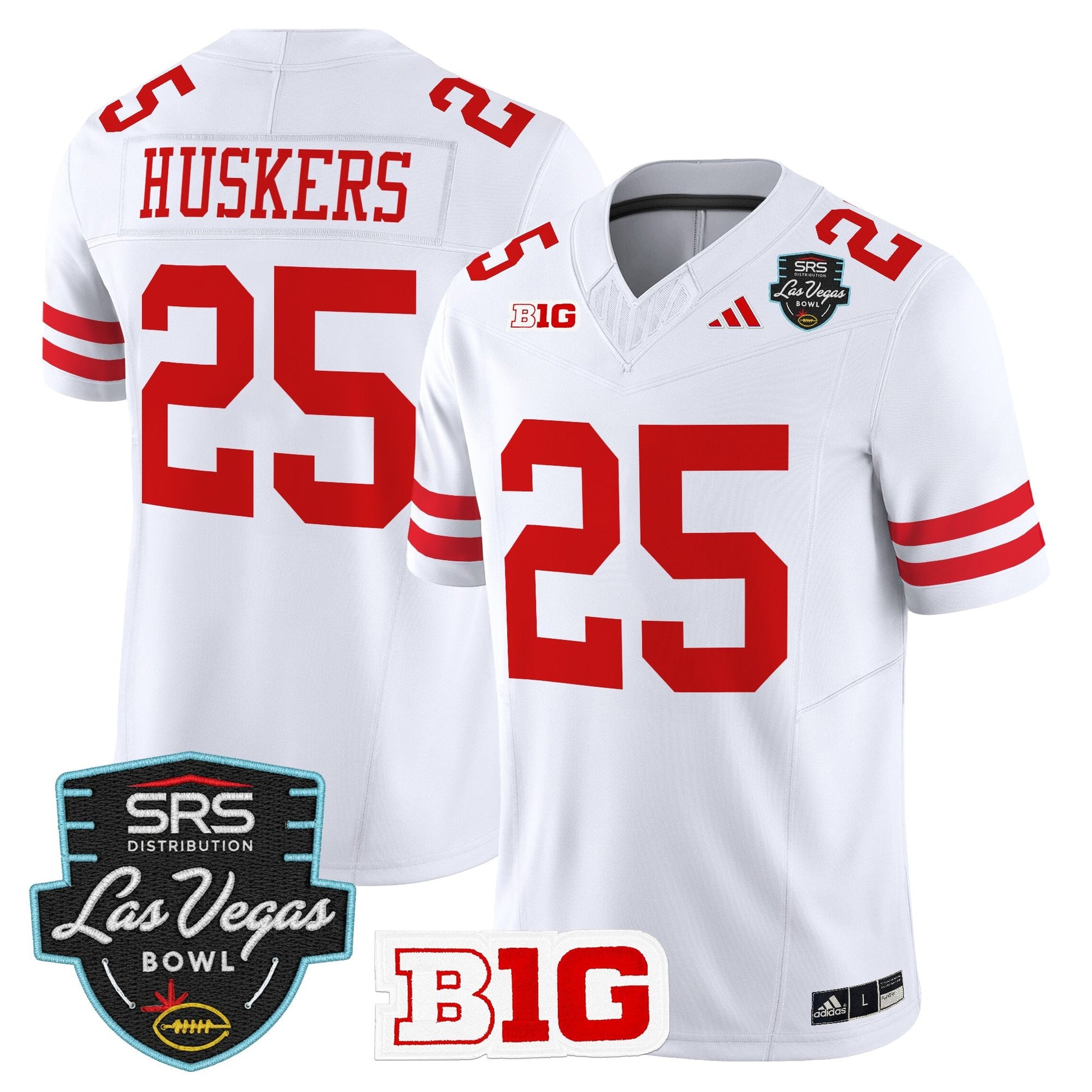 White - #25 Huskers
