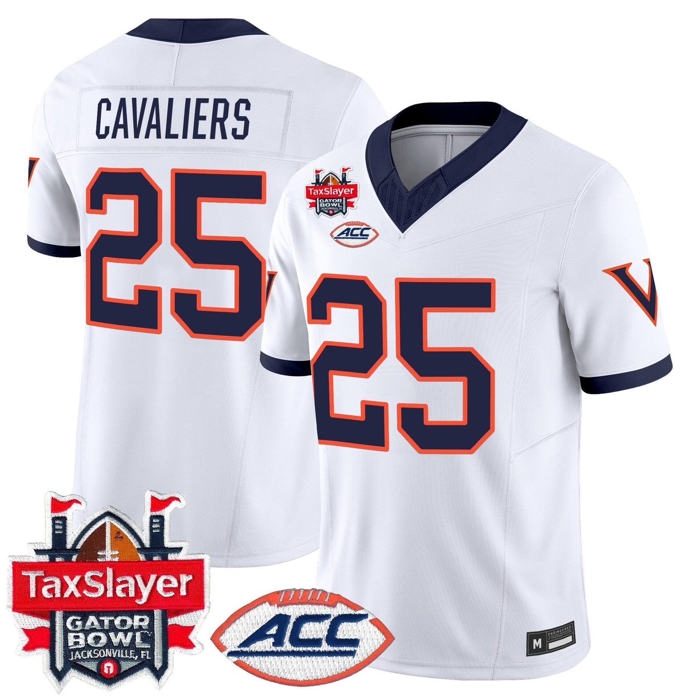 White - #25 Cavaliers