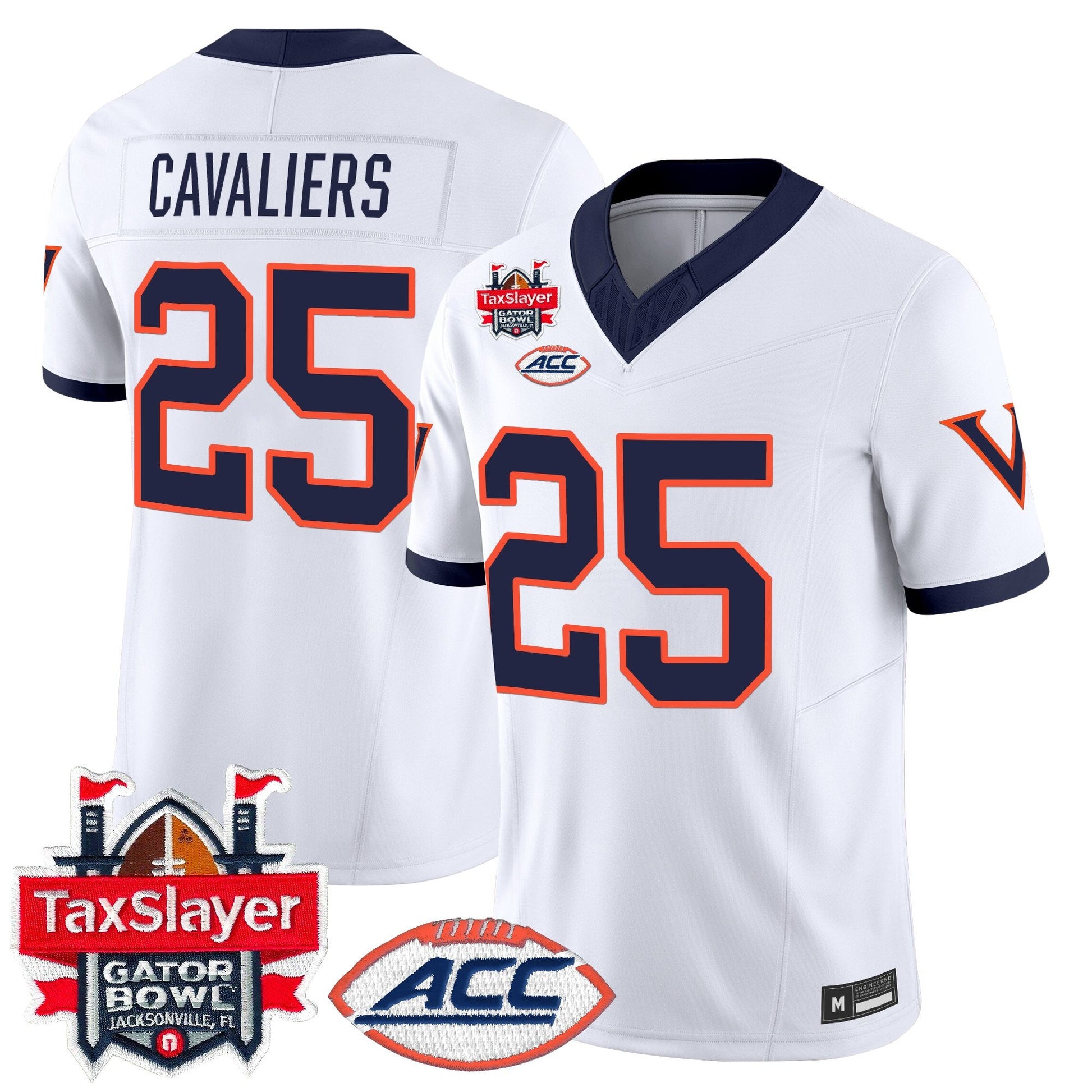 White - #25 Cavaliers