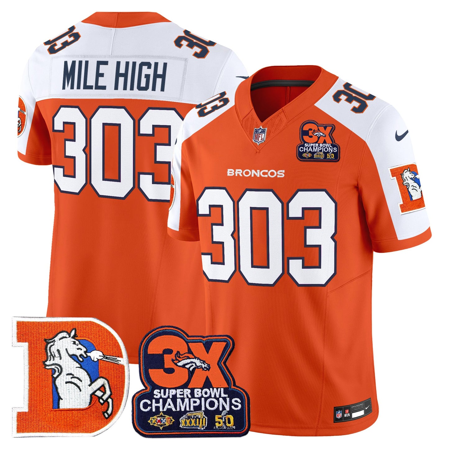 Orange Alternate - Mile High 303