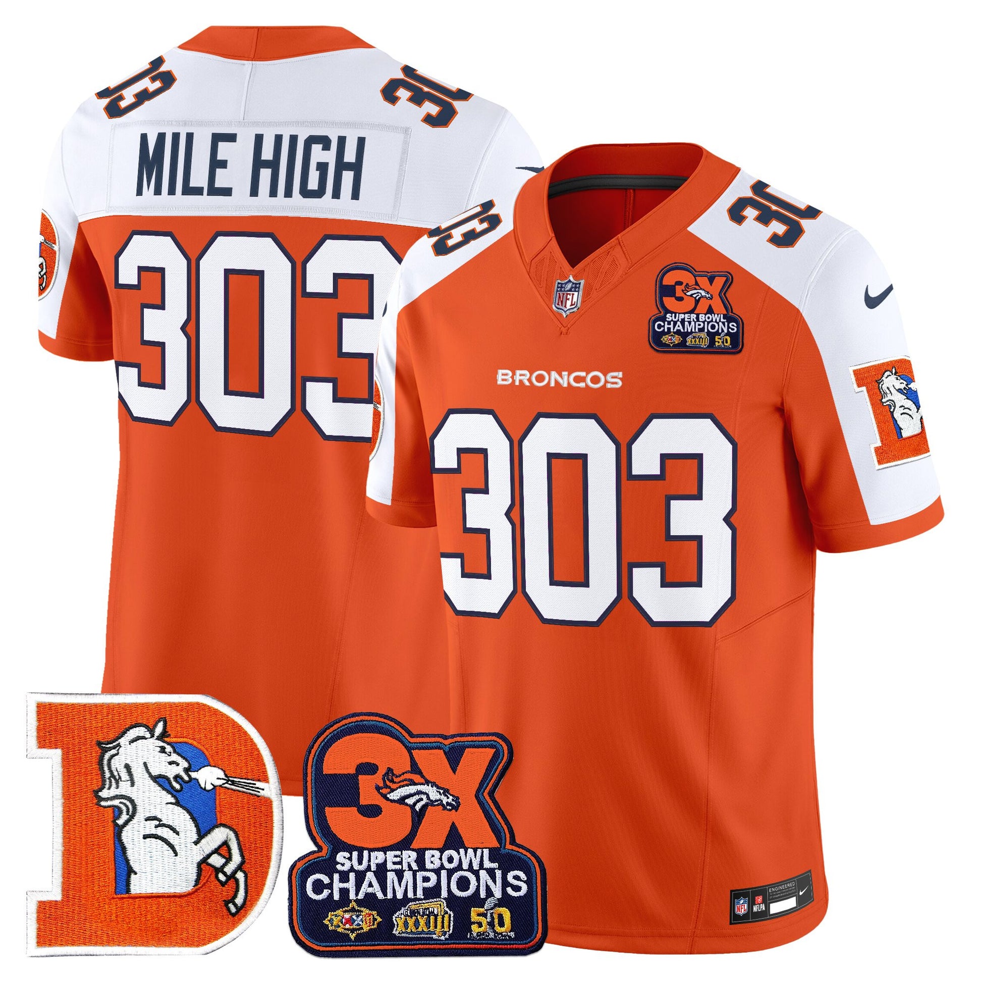 Orange Alternate - Mile High 303