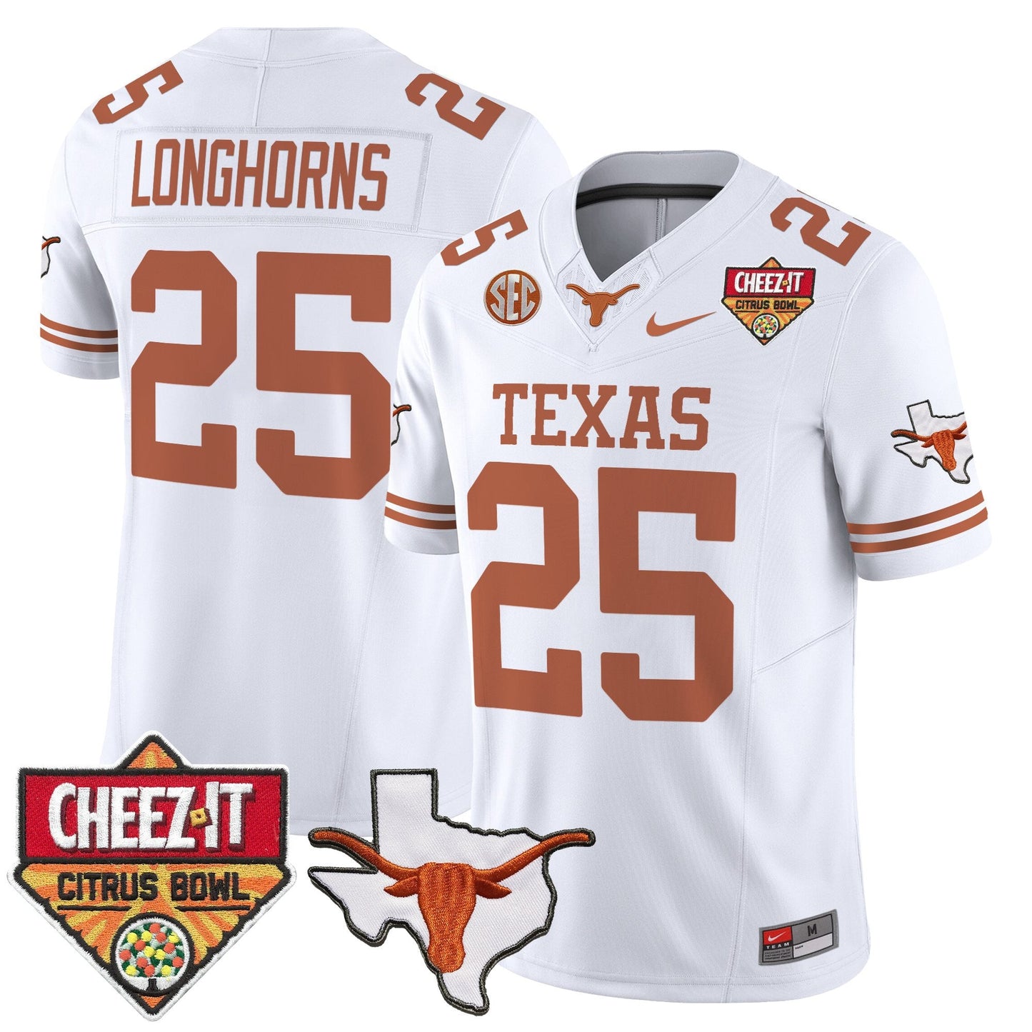White - #25 Longhorns