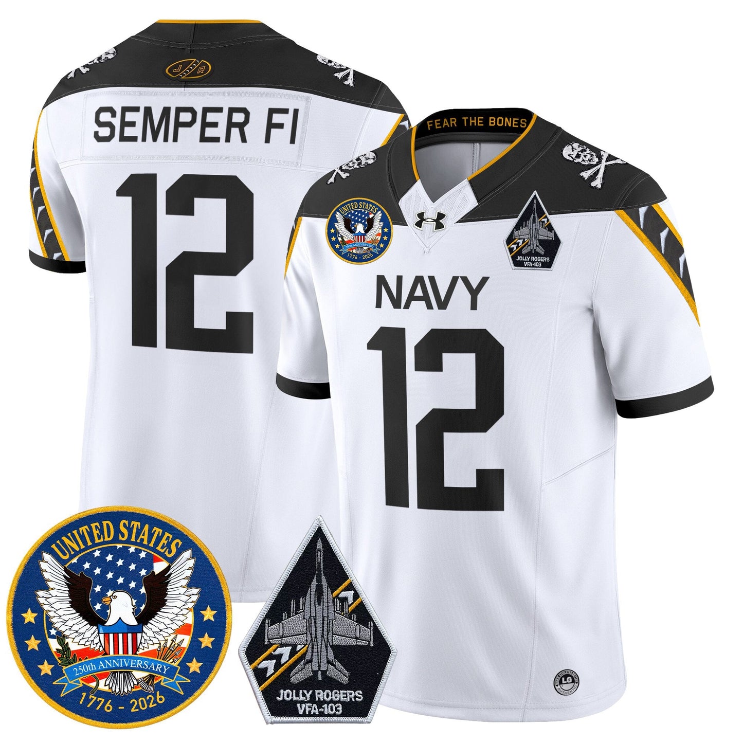 White - #12 Semper Fi