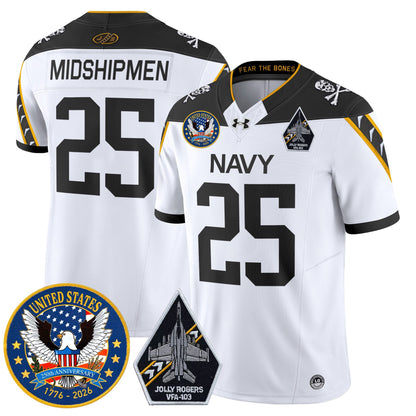 White - #25 Midshipmen