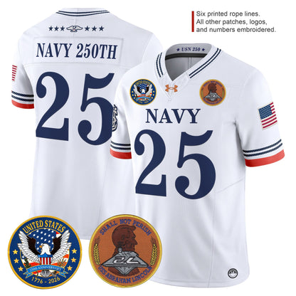 White - Navy 250th