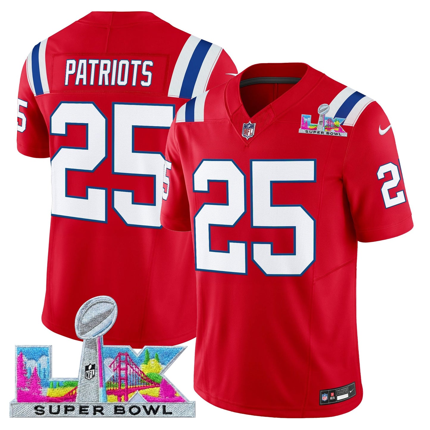 Red - #25 Patriots
