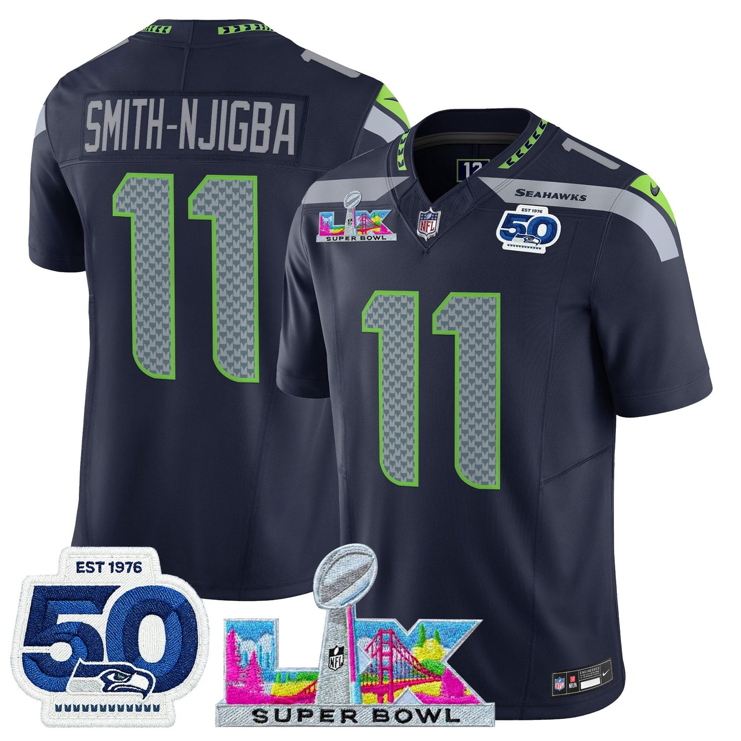 College Navy - Smith-Njigba