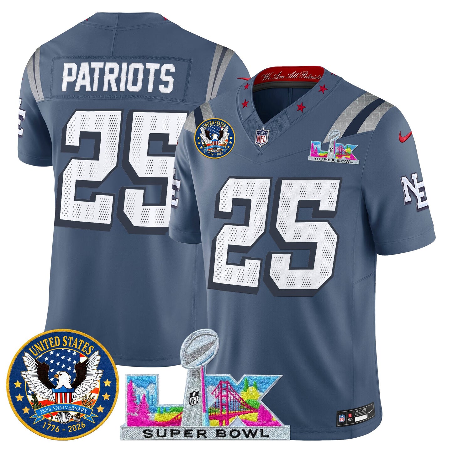 Storm Blue - #25 Patriots