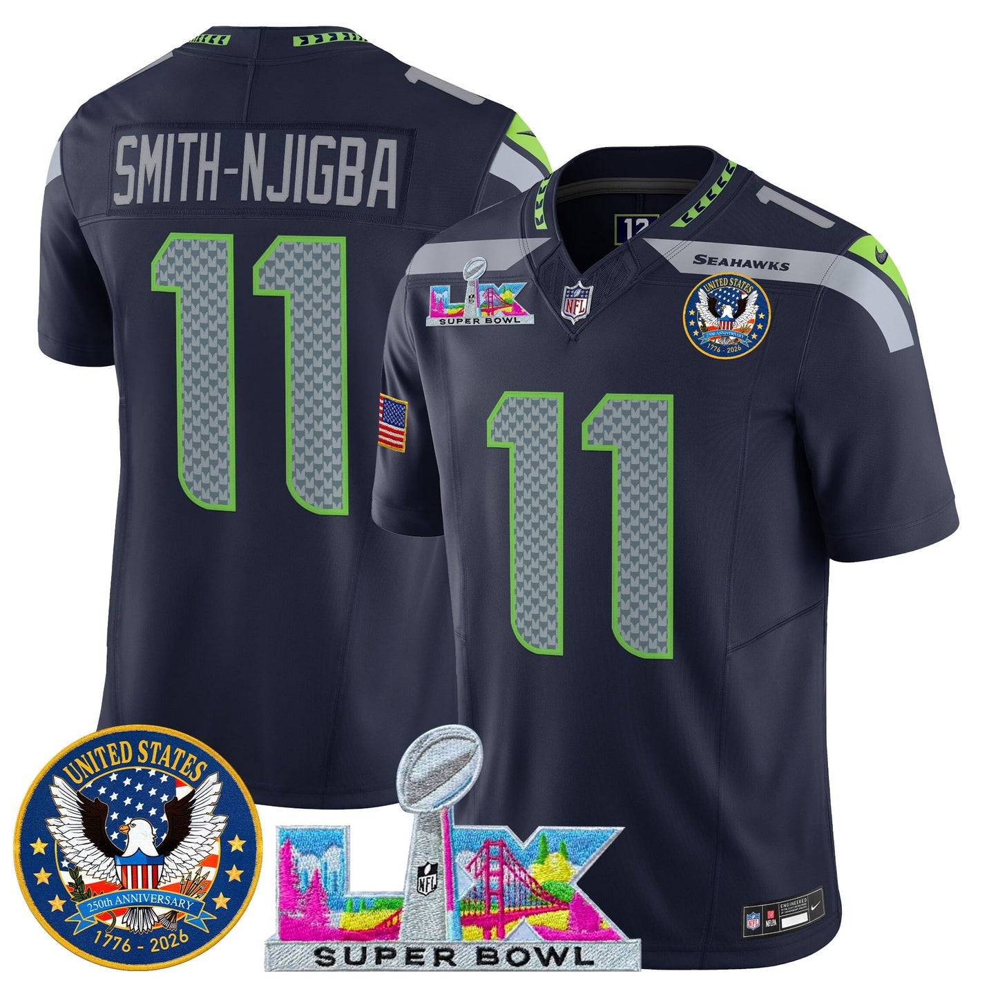 College Navy - Smith-Njigba