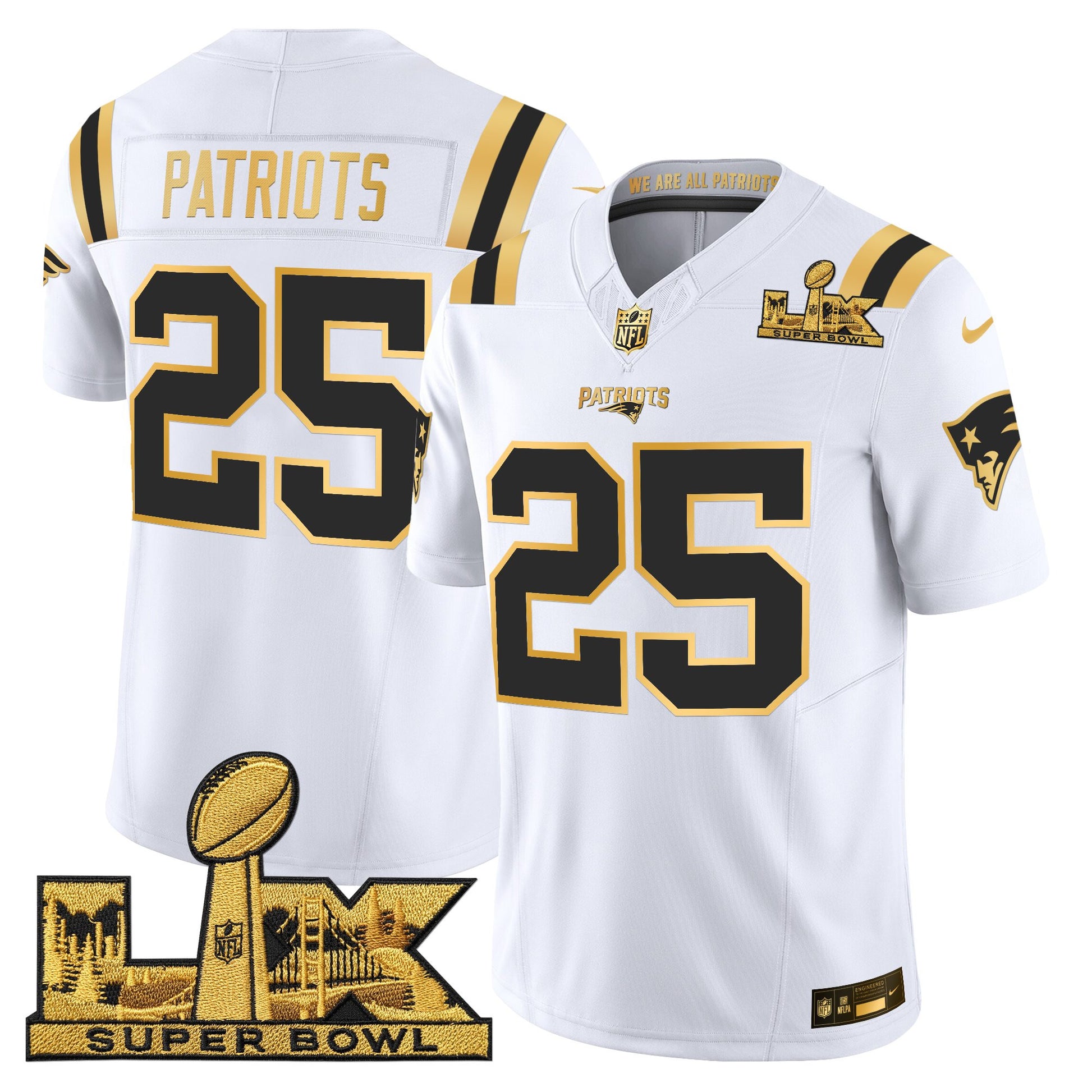 White Gold - #25 Patriots