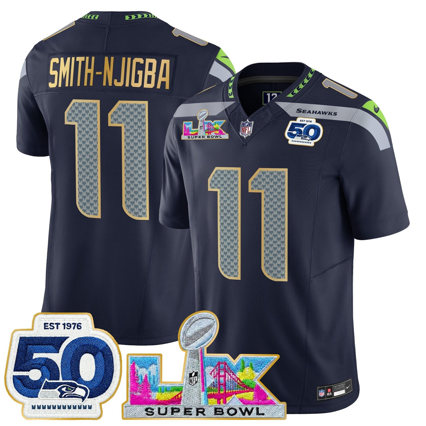 College Navy - Smith-Njigba