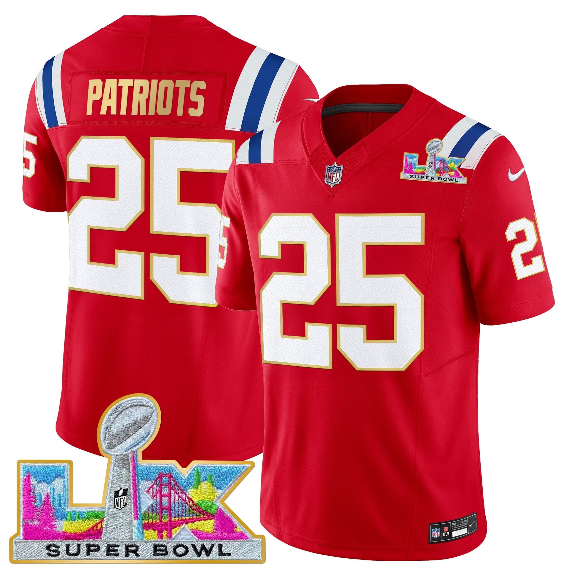 Red - #25 Patriots