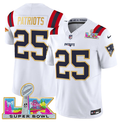 White - #25 Patriots
