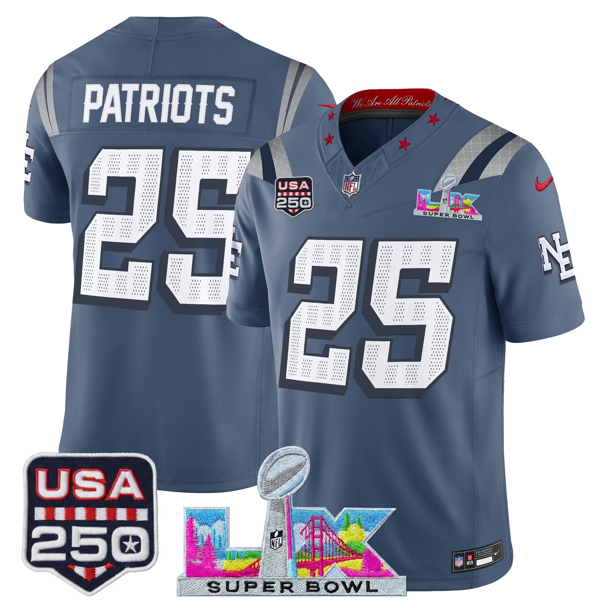Storm Blue - #25 Patriots