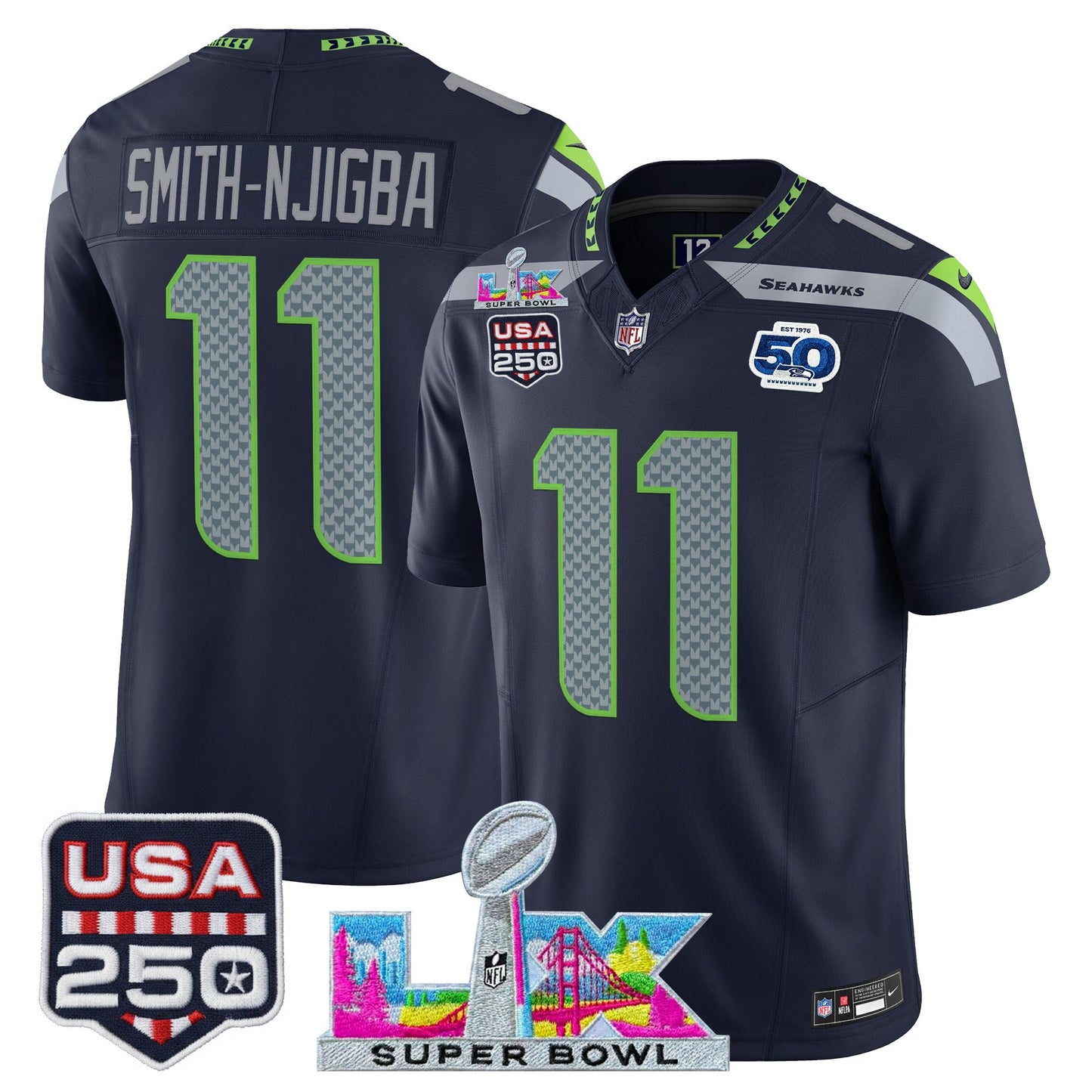 College Navy - Smith-Njigba