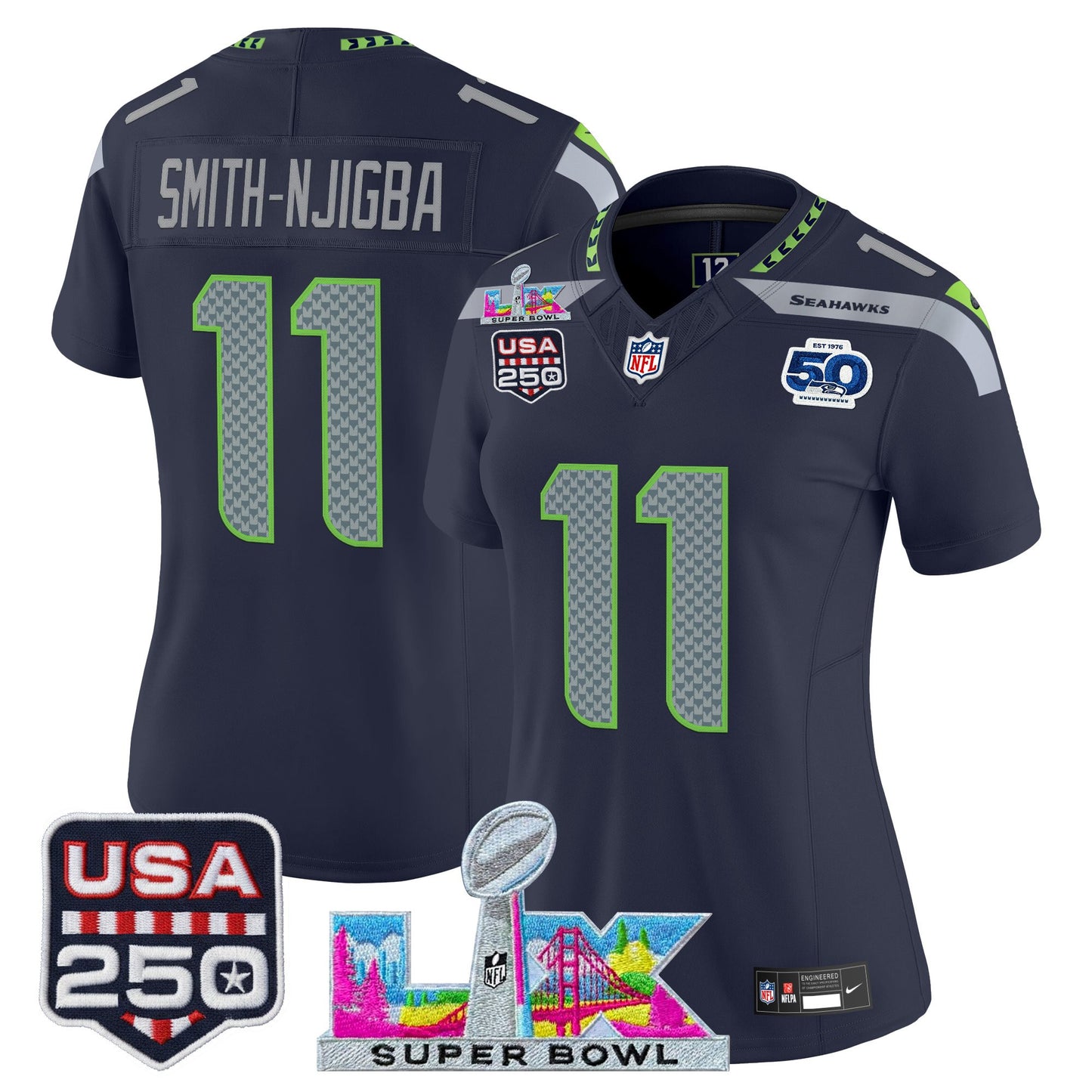 College Navy - Smith-Njigba