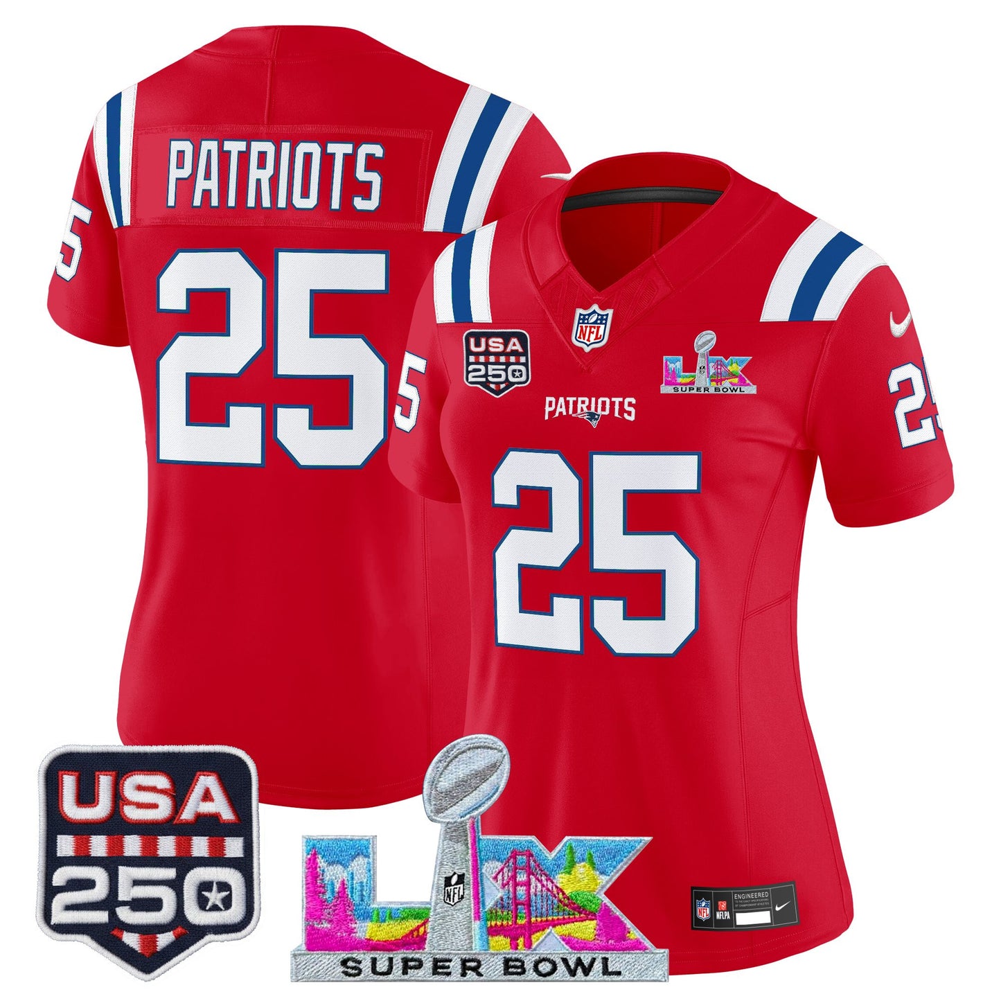 Red - #25 Patriots