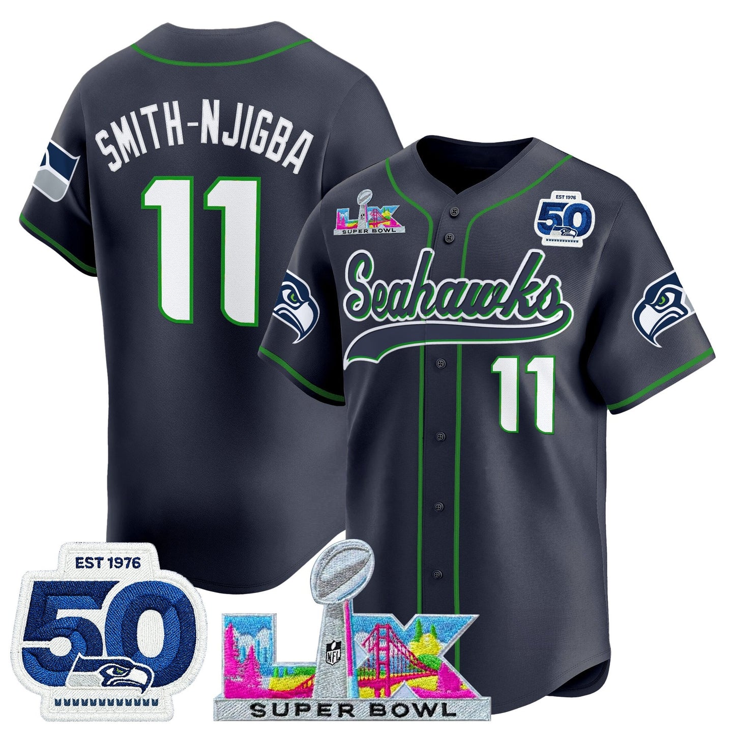 College Navy - Smith-Njigba