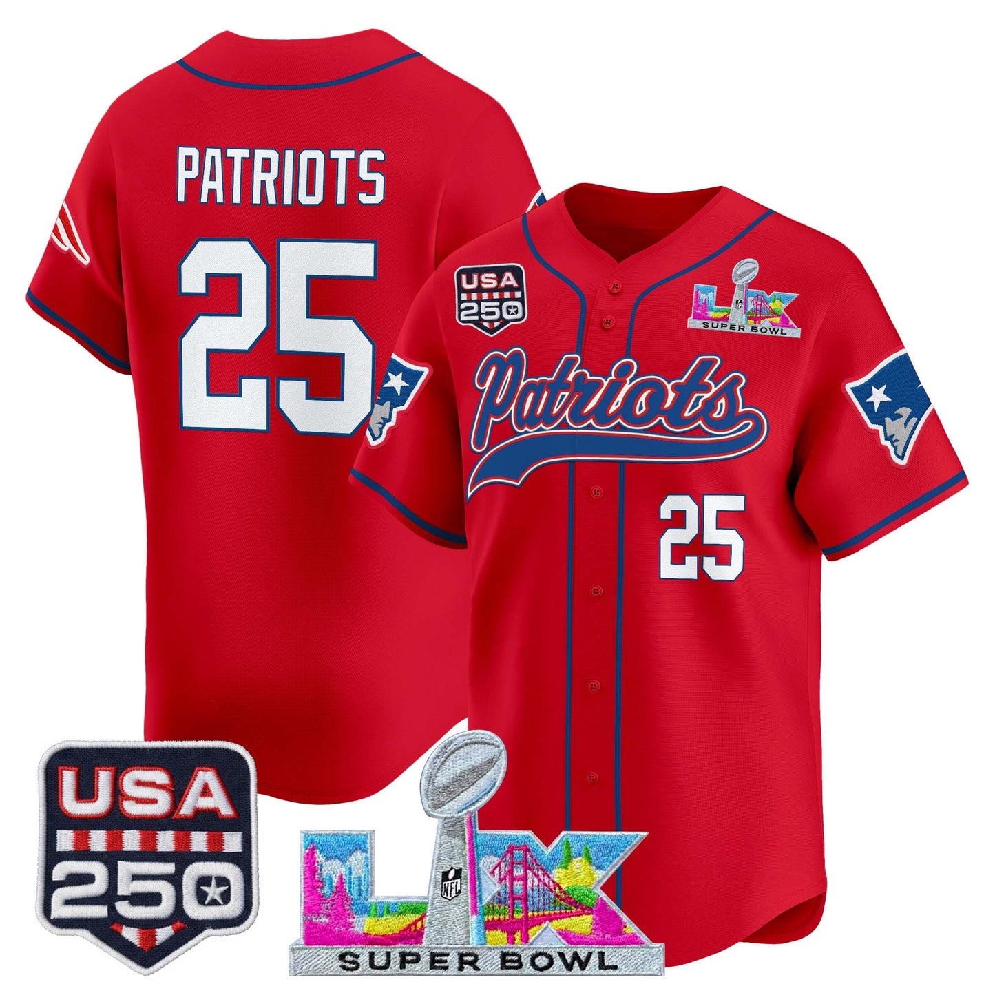 Red - #25 Patriots