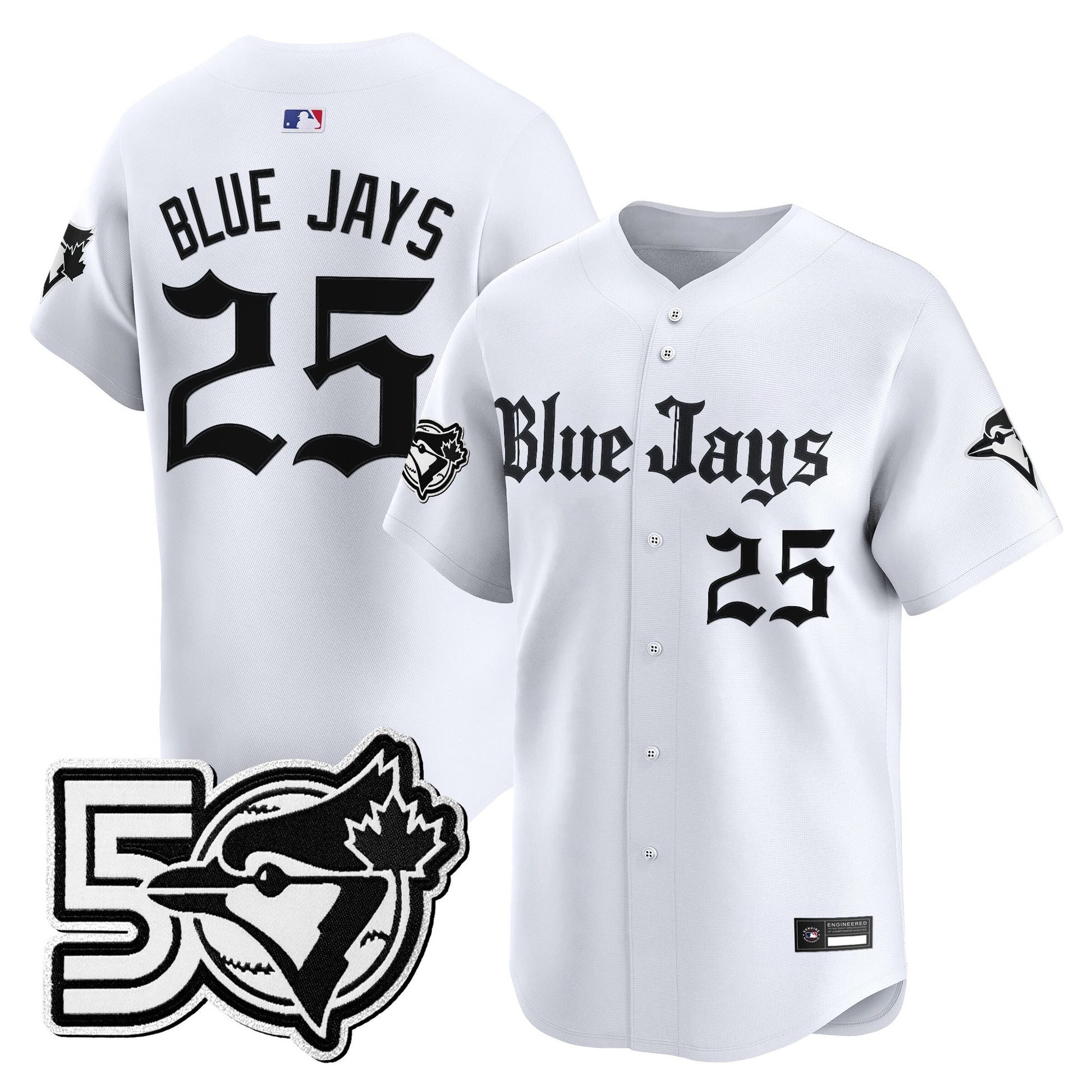 White - #25 Blue Jays