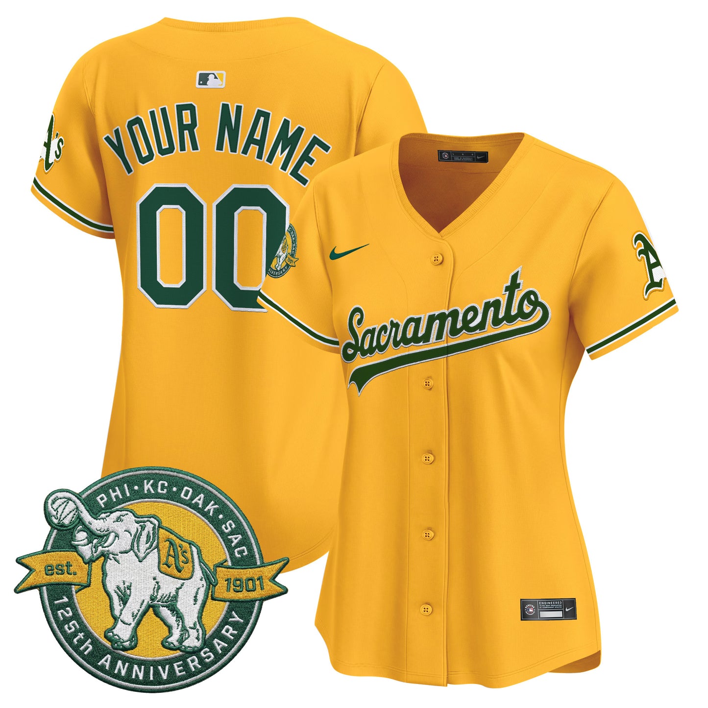 ‘Sacramento Edition’ Vapor Premier Limited Custom Jersey – 125th Anniversary Patch