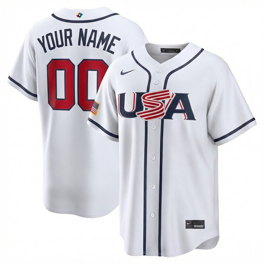 USA Custom Baseball Jersey (Ships 2-4 weeks)