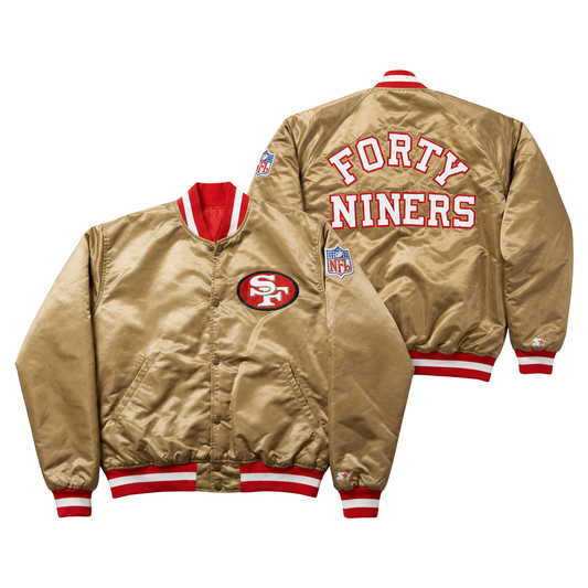 49ers Throwback Satin Bomber – (Pre order Ships in 3-6 weeks)