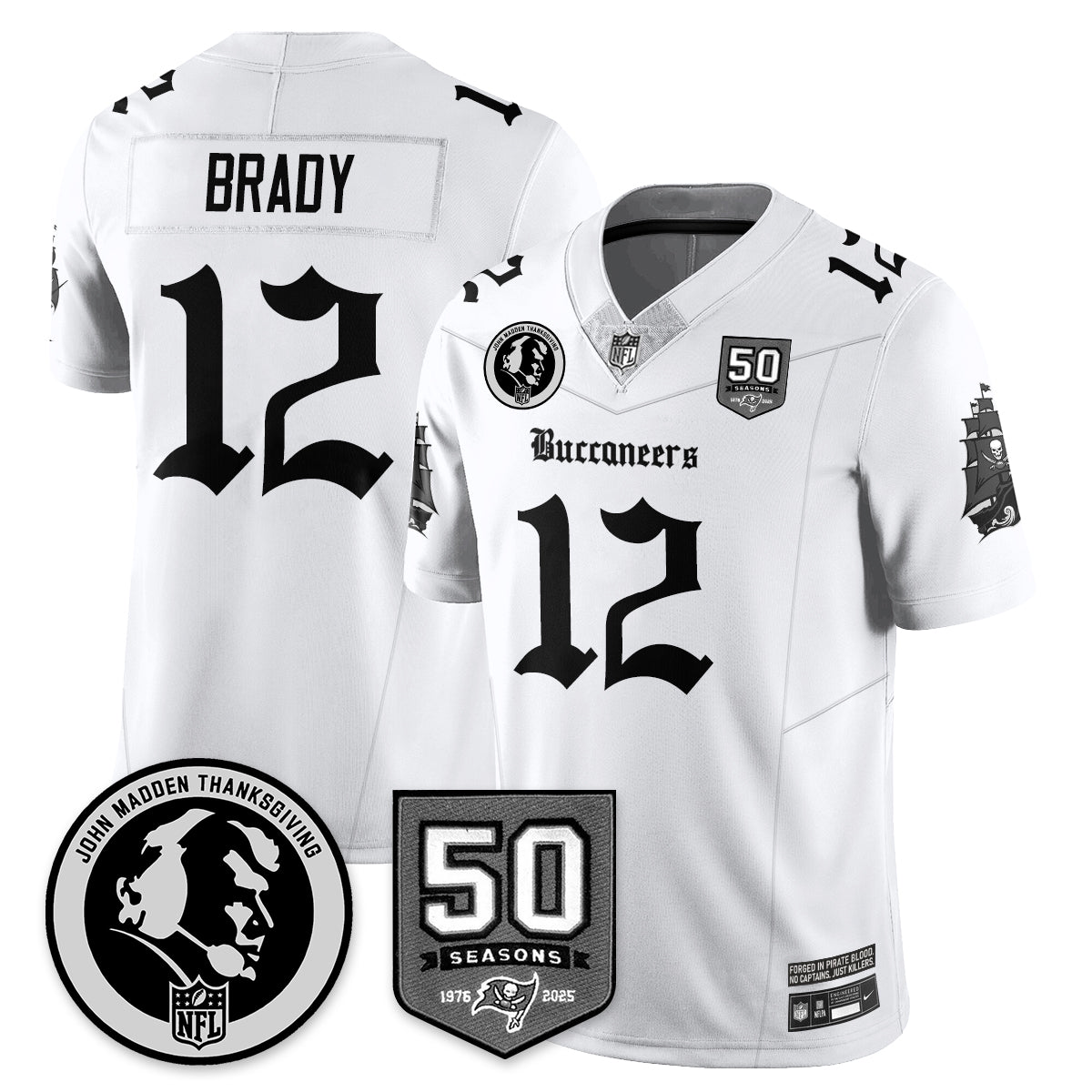 White - Tom Brady - 12