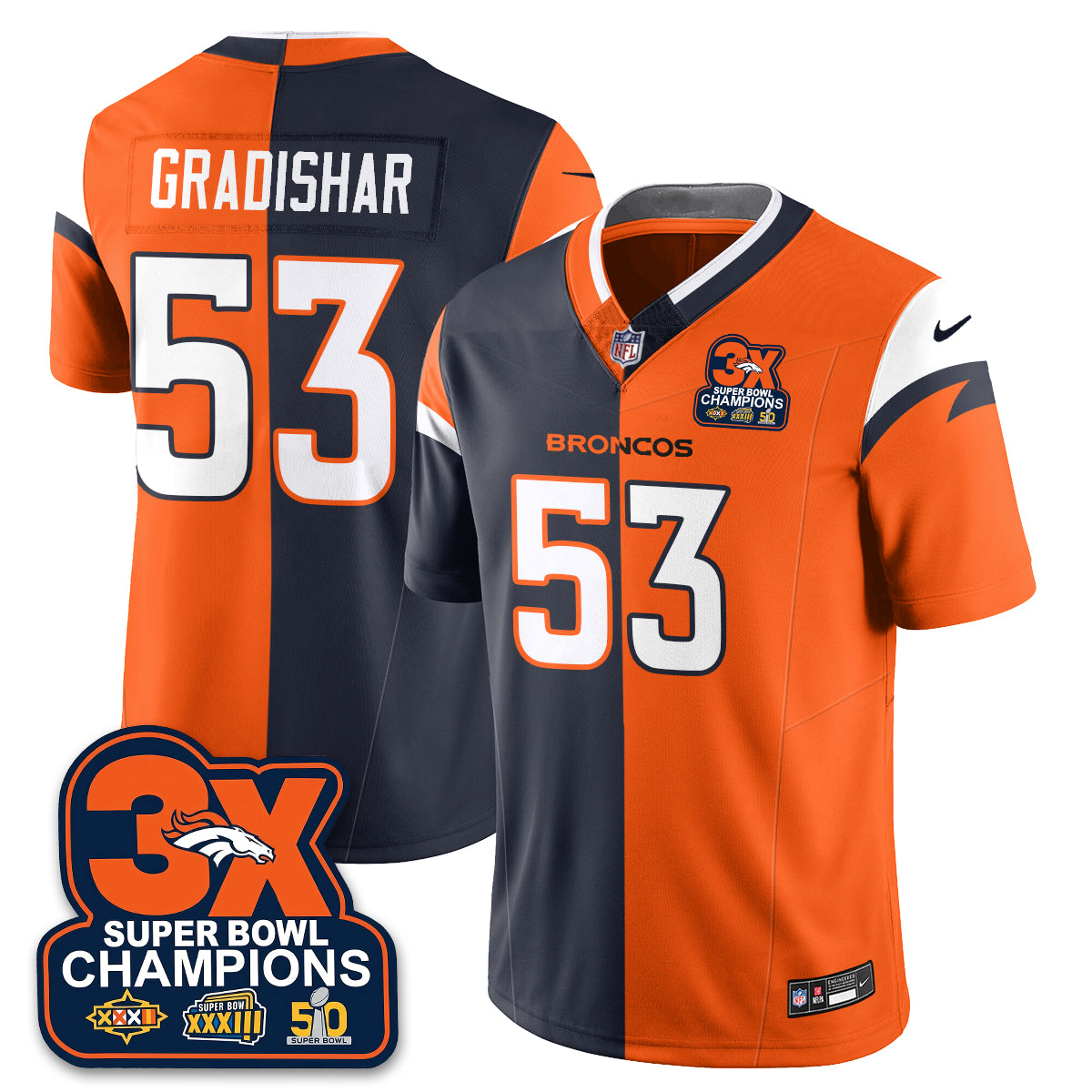 Navy Orange - Randy Gradishar - 53