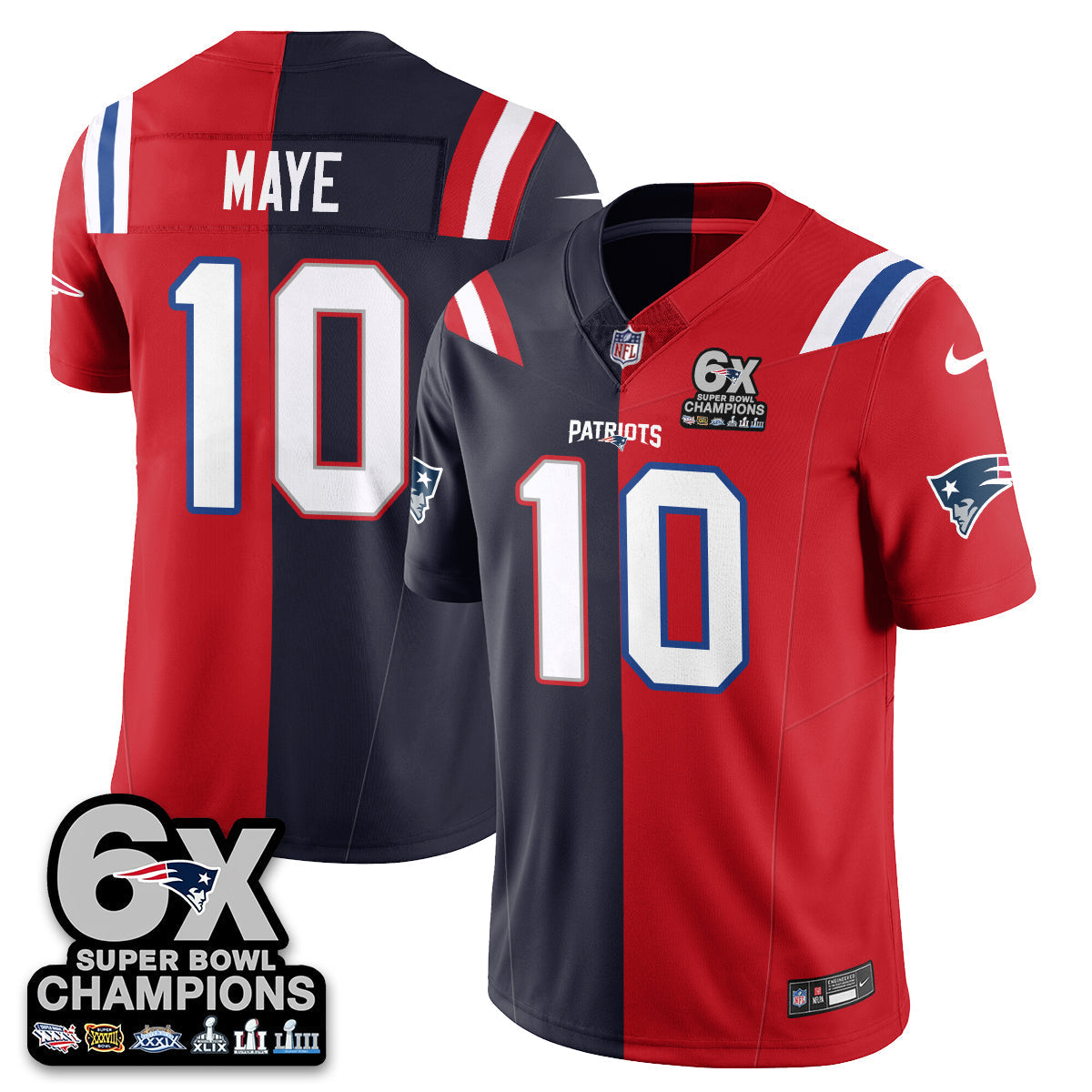Navy Red - Drake Maye - 10